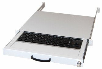 Aixcase 19 Rack 1U Keyboard Trackball PS2&USB Grey Claro