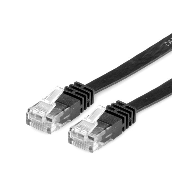 Value Network Cable KAT.6 Class And UTP Extra-flach Black 5M