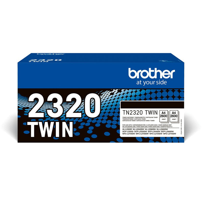 Brother Pack 2 Toner TN-2320 Black Long Life TN2320TWIN