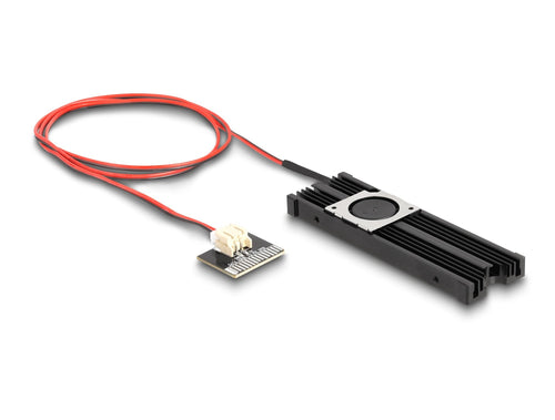 Delock Disipador With Fan M.2 SSD 2280 Black — image 1