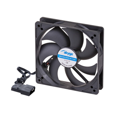 Akyga Fan 12CM Black AW-12A-BK Molex 120X120 Mm — image 1
