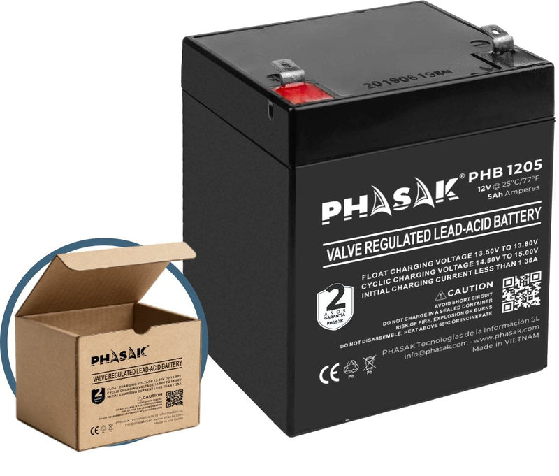 Phasak Battery Phb 1205 Compatible With UPS Phasak Según Especificaciones