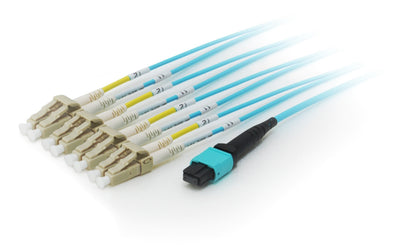 Equip 25556507 Cable Fibre Optic 5M Mtp 4X Lc OM4 Cyan — image 1