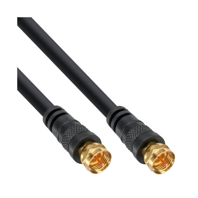 Inline Cable Sat Premium 2X Blindado 2X F-plug 85DB Black 1M — image 1