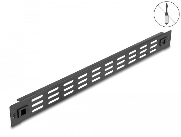Delock 66985 Panel Gabinete Network With Ranuras Ventilación Without Tools 19? 1U Black