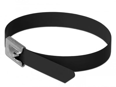 Delock Cable Ties Steel Inoxidable L 200 X B 7,9MM Black 10 Pieces — image 1