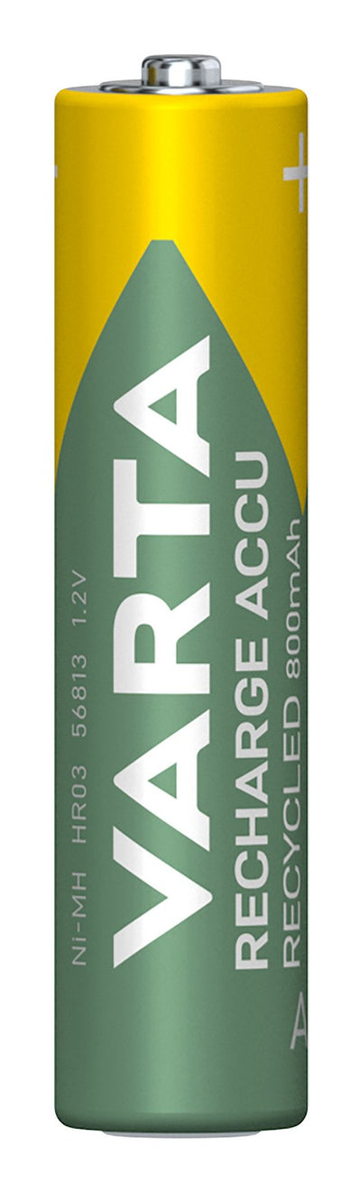 Varta Battery Rechargeable Recycled Aaa HR03 800MAH 4ST. — image 1