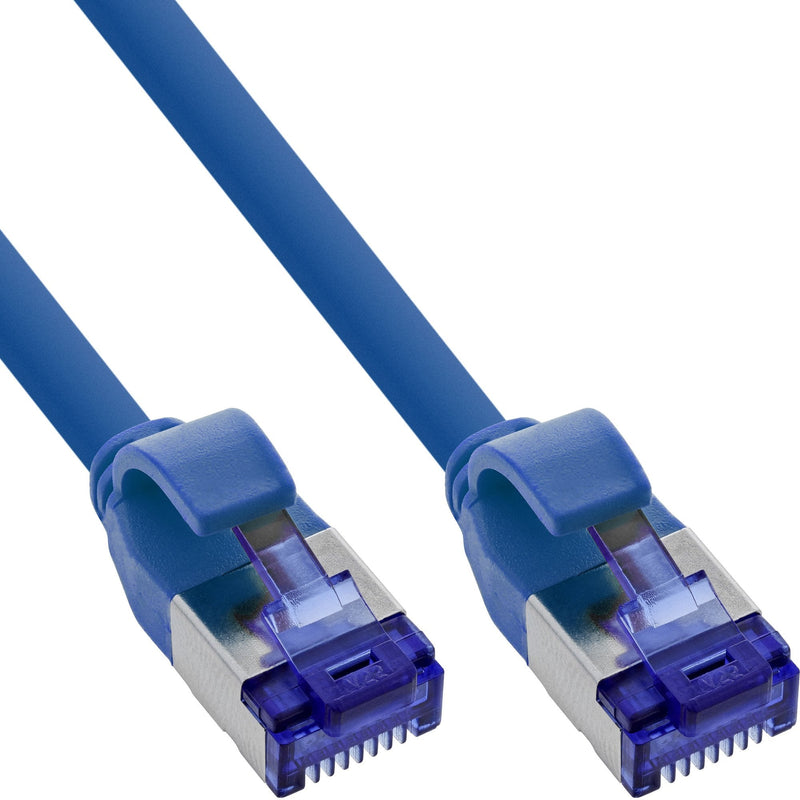 Inline® Network Cable Slim, CAT.6A, S/FTP, Tpe (lszh) Flexible, PoE, Blue, 15M