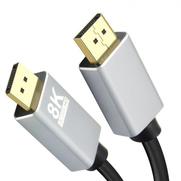 Helos Cable DisplayPort Male/Male Premium 8K, 5,0M, Black