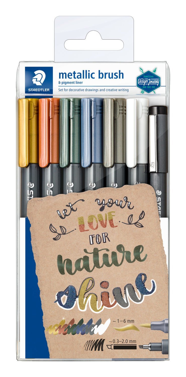 Staedtler Marker Metalizado And Pincel White 6 Pieces And 1 Pigm.