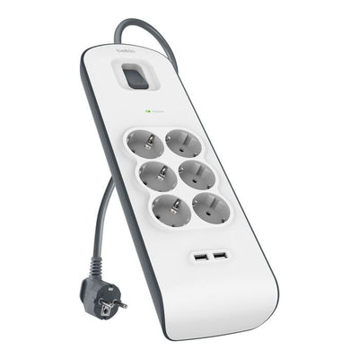 Belkin Power Strip Power BSV604VF2M-V2 Protecciãn Contra Sobret 6 Sockets + 2 Usb- a 2,4 Button — image 1