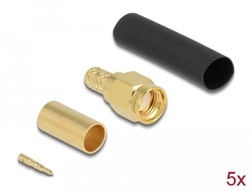Sma Connector Male Crimpar LMR200 With Passendem Tubo Termorretráctil - 5 Units — image 1