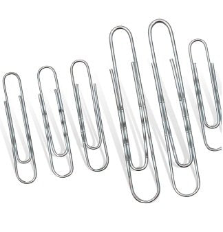 Wedo Clip Office 77MM Gewellt 100 St. Glanzverzinkt