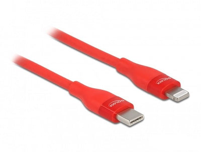 Delock Daten- And Cable Charging USB Type-c™ a Lightning™ Iphone™, Ipad™ And Ipod™ Red 0,5M Mfi — image 1