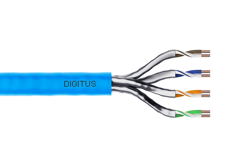 Network Cable Installation KAT.6A, U/FTP, Dca, Drut, Awg 23/1, Lsoh, 100M Ofoliowany Blue