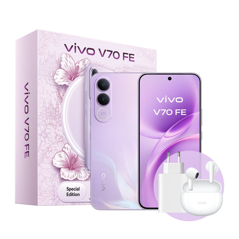 Vivo Smartphone V70 Fe 8GB 512GB 6.83' 5G Púrpura Includes Charger + Headphones