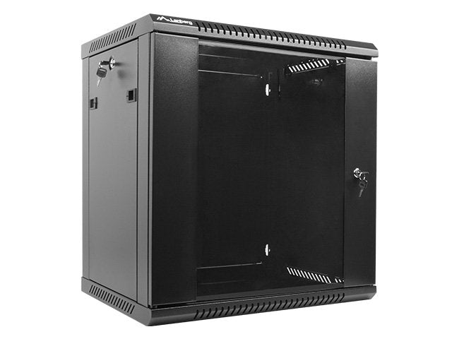 Lanberg Cabinet Mural WF01-6412-10B Black 19\1 12U IP20 600X450X635MM Up To 60KG Charging Accesorios Assembly