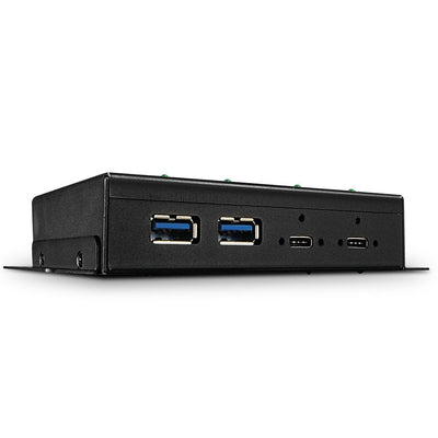 Lindy 43094 Hub Interfaz USB 3.2 Gen 2 (3.1 Gen 2) Type-c 10000 Mbit/S Black — image 1