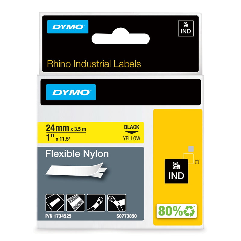 Dymo Rhino Nylonband 24MM X 3 5M Black And Yellow
