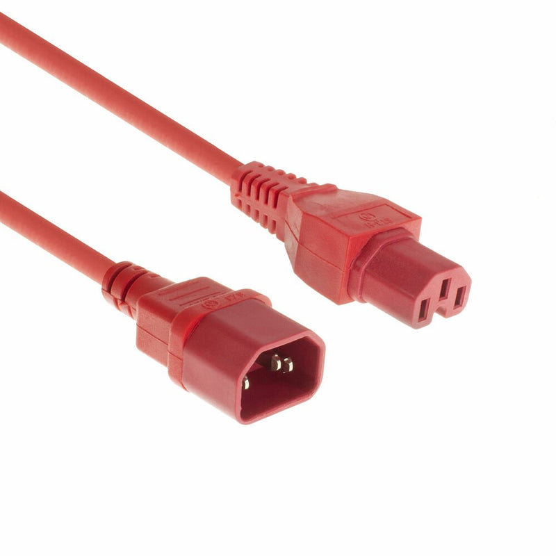 Powercord C14 - C15 Red 3M