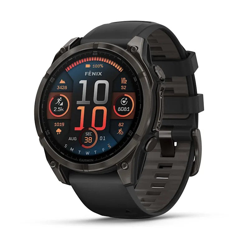 Garmin Smartwatch Fenix 8 Amoled Sapphire GPS 47MM Carbon Gris Band - Negro