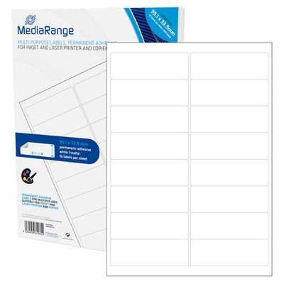 Mediarange MRINK147 Label Self-adhesive White Permanente 800 Pieces