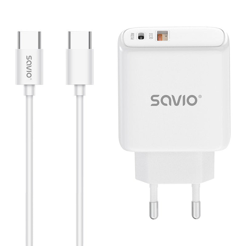 Savio LA-10 Charger Dispositivo Mobile Phone Mobile Phone Universal White USB Charging Fast