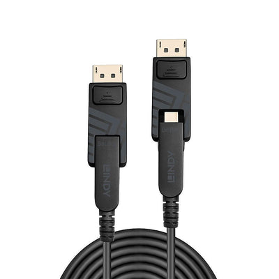 Lindy 38482 Cable 30M Mini DisplayPort Black (Lindy Fibre Optic Hybrid DisplayPort 1.2 Cable — image 1