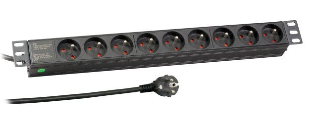 Power Strip Plugs Efb 19 1U 9 X Ute Without Switch Aluminium/Black