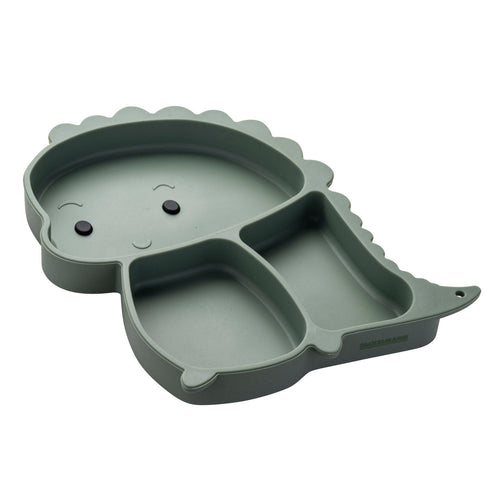 Plate With Forma Dino, Green Silicone With Ventosa — image 1