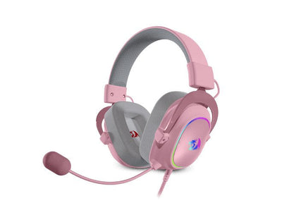 Redragon Zeus X Headphone Gaming RGB Virtual 7.1 USB Microphone Pink — image 1