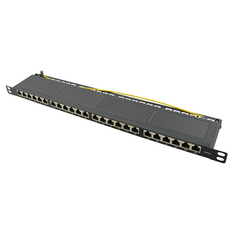 Logilink Patchpannel 19 24 Port CAT.6A STP Black 0.5 He