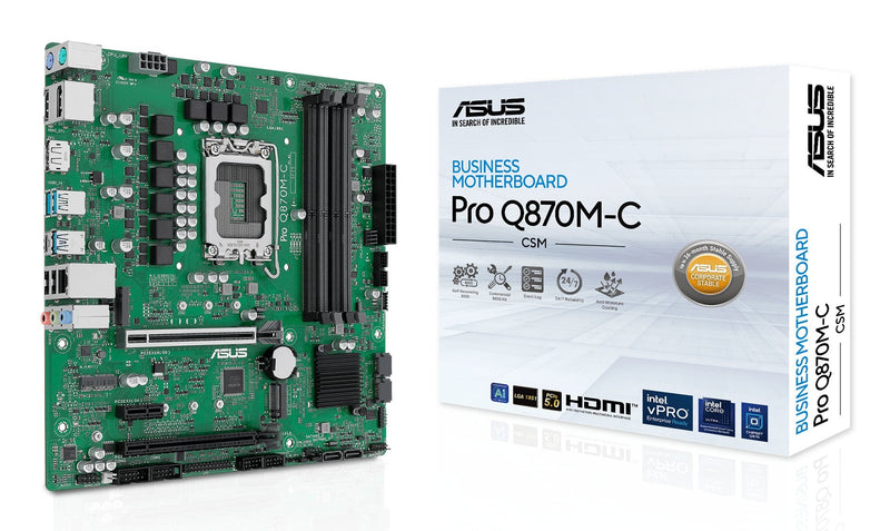 ASUS Motherboard Pro Q870M-C-CSM Intel, LGA1851,DDR5,MATX 90MB1KEP-M0EAYC