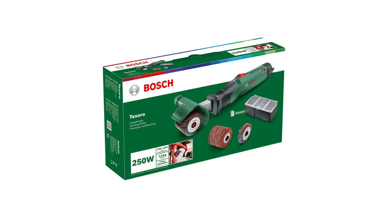 Bosch Bricolaje And Garden Rodillo Lijado Texoro, Brush Lijador Green/Black 250 Watts 06033B5101