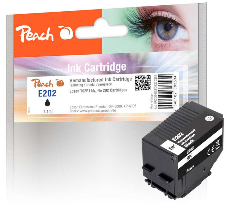 Peach Epson No 202 Black Pea, T02E1, Rem, Fw Comp.