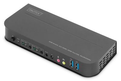 Digitus Conmutador KVM , 2 Ports HDMI 4K, Housing Metálica — image 1