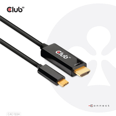 CLUB3D CAC-1334 Adapter Cable Vídeo 1,8M HDMI Type a Standard USB Type-c — image 1