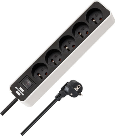 Brennenstuhl 1153254520 Base Múltiple 5M 5 Salidas AC Indoor Black White — image 1