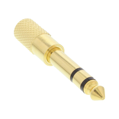 Inline® Audio Adapter 6.3MM Male / 3.5MM Female Stereo Gold Plated Metal — image 1