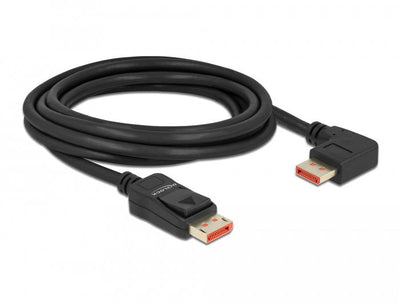 Delock Cable DisplayPort Male Recto a Male 90° Derecha Angular 8K 60 HZ 3M — image 1