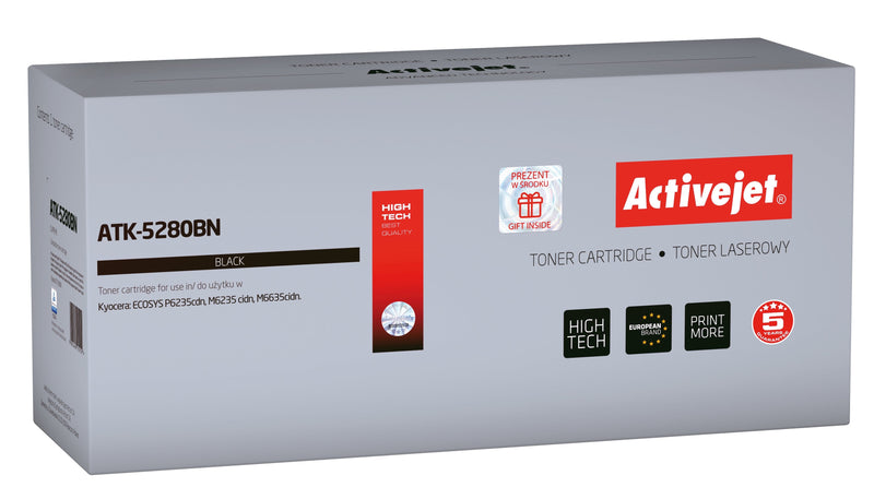 Activejet Toner ATK-5280BN (reemplazo Kyocera TK-5280K - Supreme - 13,000 Páginas - Black