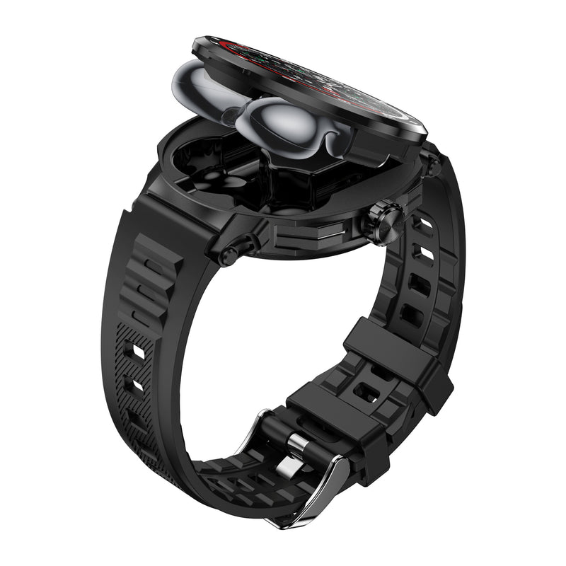 D11 Men's Headset 2-in-1 Smart Call Watch Heart Rate Blood Pressure Sleep Monitoring NFC Access Control