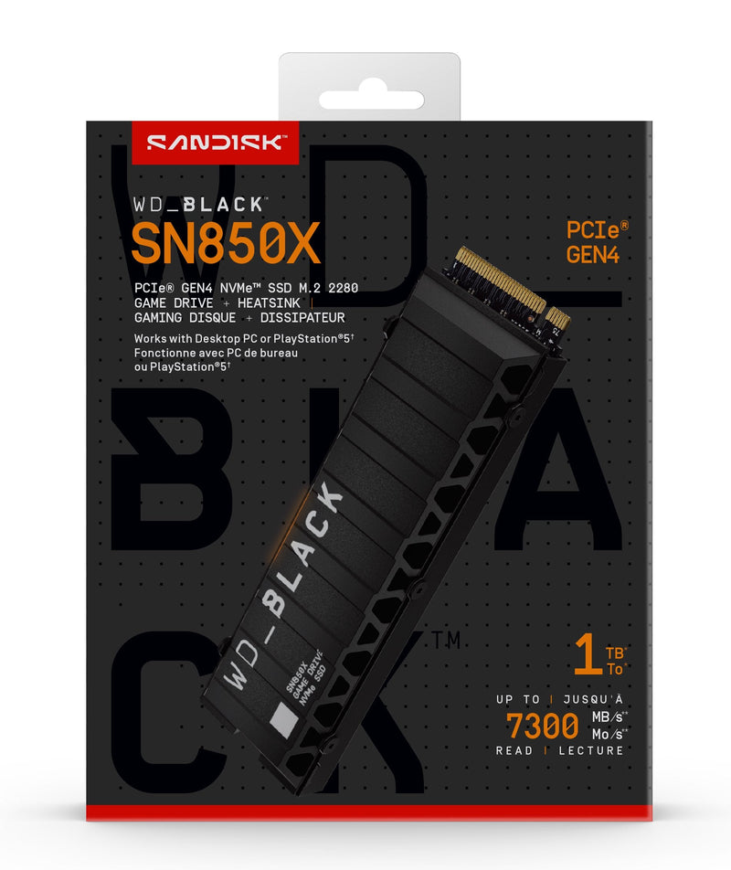 Western Digital Drive SSD Wd Black SN850X 1TB M.2 2280 PCIE 4.0 With Disipador Calor