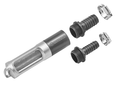 Gardena Filter Aspiración Metal With Valve Antirretorno, 19MM (3/4) / 25MM (1) Grey/Silver With Anilla Colgar — image 1