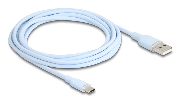 Delock USB 2.0 USB Cable Typ-a St USB Typ-c St 2.5M Blue