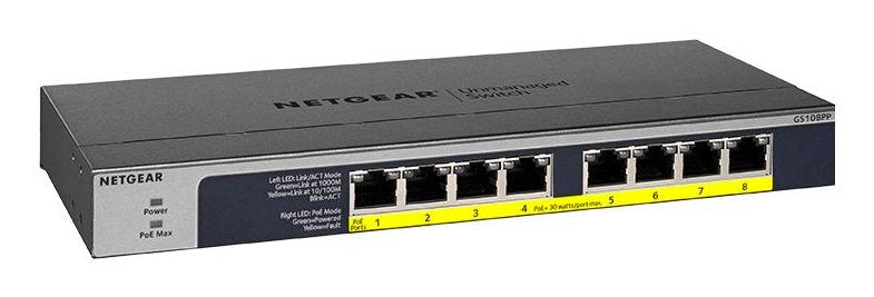 NETGEAR Switch 8X Ge GS108PP-100EUS No Administrado PoE
