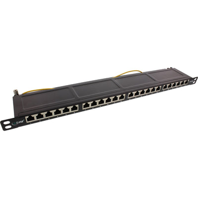 Inline Patch Panel 19 CAT.6A 24 Ports 0.5U Black Ral 9005 — image 1