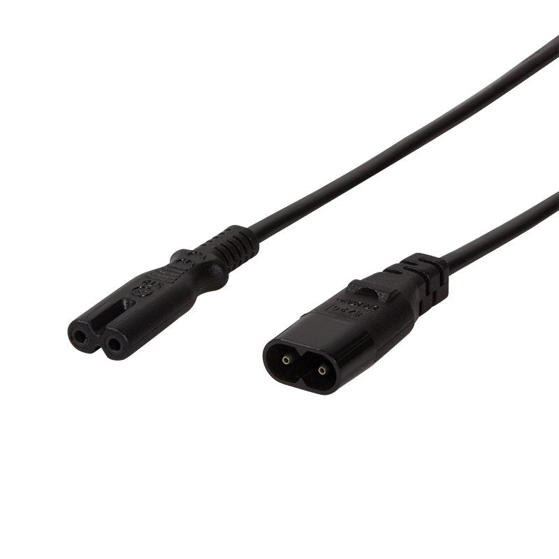Logilink 2M, IEC 60320-C8/IEC 60320-C7 Black C8 Acoplador C7 Acoplador