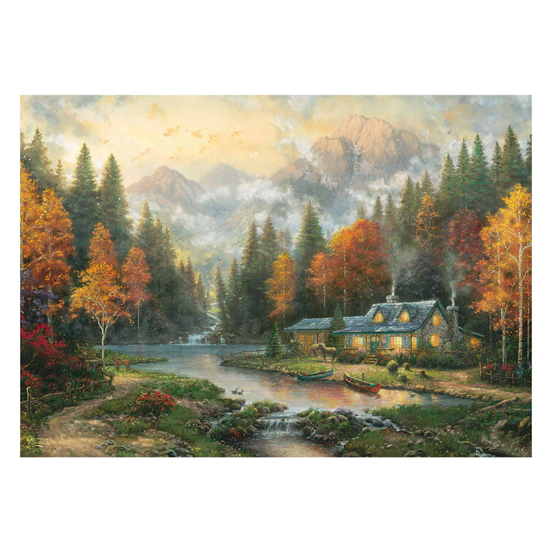 Schmidt Spiele Thomas Kinkade Studios: Noche Otoñ Or Lago, Rompecabezas 1000 Pieces 58784