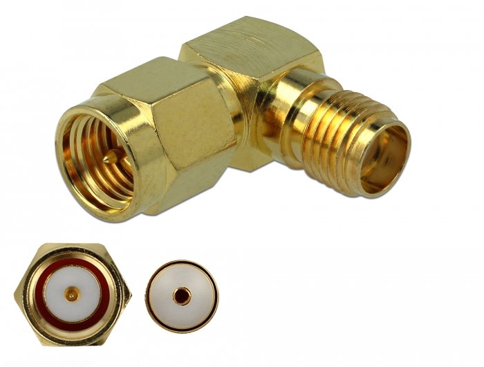 Delock Adapter Sma Male a Sma Female 90° 3GHZ